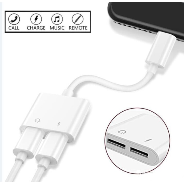 2 in 1 iPhone 7/8/X Dual Lightning Adapter / Splitter Vit