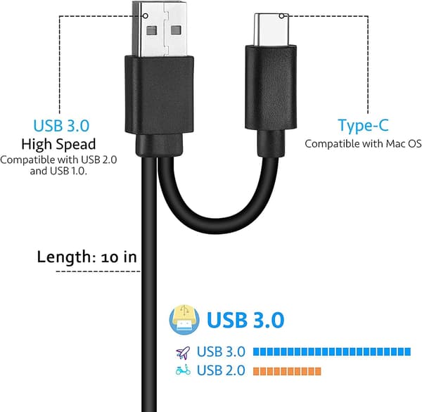 extern USB DVD/CD spelare både USB-C och USB-A Extern optisk enhet Slim