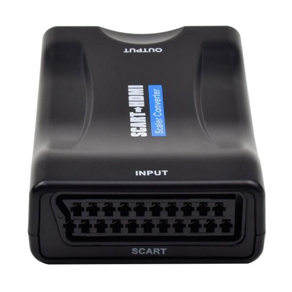 SCART-HDMI-sovitin 1080P HD Video Audio Upscale -muunnin Black
