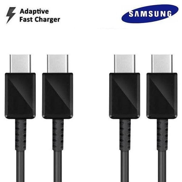 2 Pack 1m till Samsung S22/S21/S20 USB-C To USB-C Kabel EP-DG975 Black