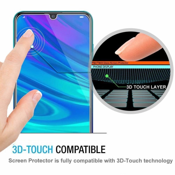 2 Pack Huawei Y6 2019 Härdat glas 3D Skärmskydd HD Transparent