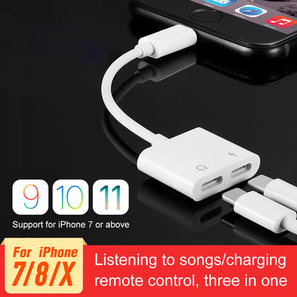 2-Pack Dual Port Lightning Adapter Splitter iPhone 7/8/X/XS/XR Vit