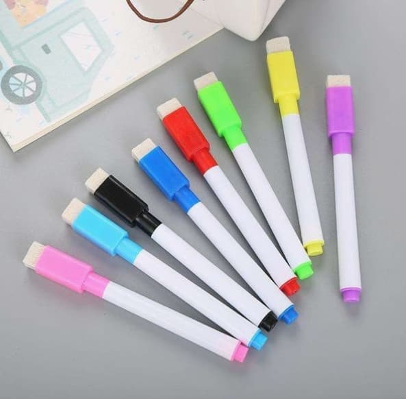 8-pack – Whiteboardpennor med sudd – Pennor