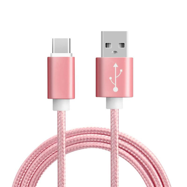 2st 3m Hög kvalitet USB-C snabbladdning laddare kabel Type-C Svart