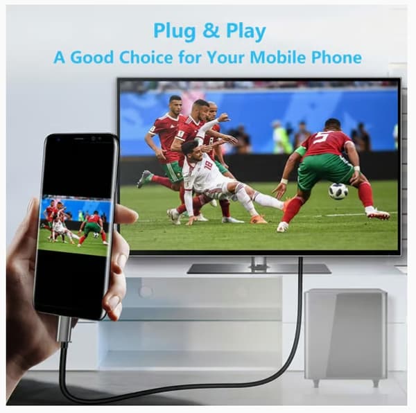 USB-C–HDMI-kaapeli 4K – 2 metriä