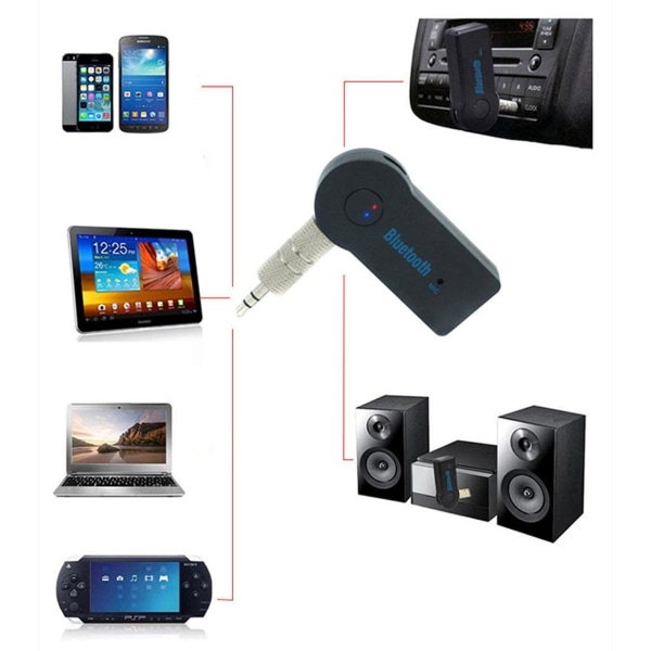 Bluetooth bil musikmodtager - AUX - Bluetooth 5.0 Black