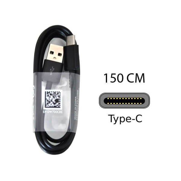 Samsung Extra Lång 1.5m Orignal USB-C Kabel Svart Svart