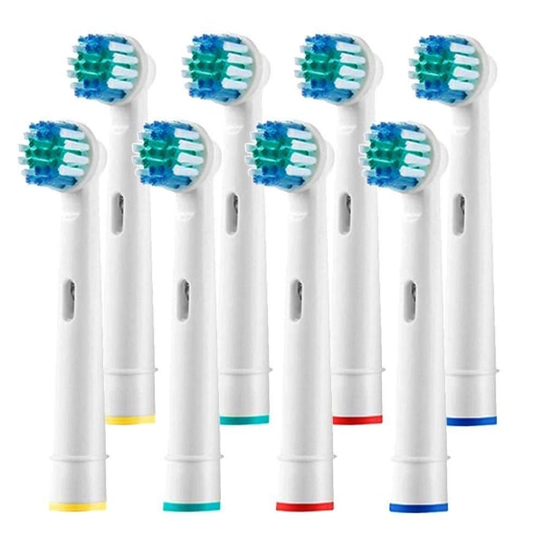 8-pak kompatible tandbørstehoveder White