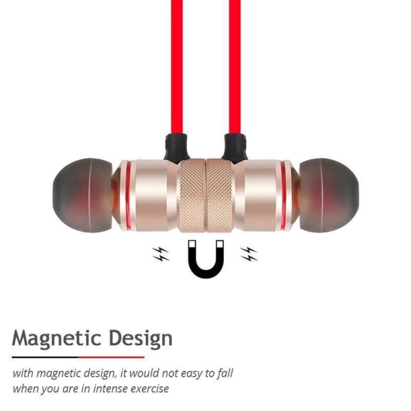 X6 magnetiske vandtætte Bluetooth-sportshovedtelefoner med mikrofon Black