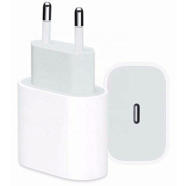 iPhone laddare för Apple 12 Mini USB-C strömadapter 20W PD Vit