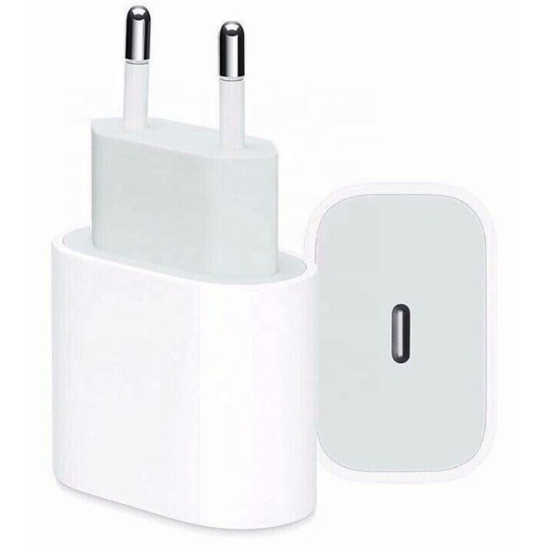 iPhone oplader til Apple 12 Mini USB-C strømadapter 20W PD White