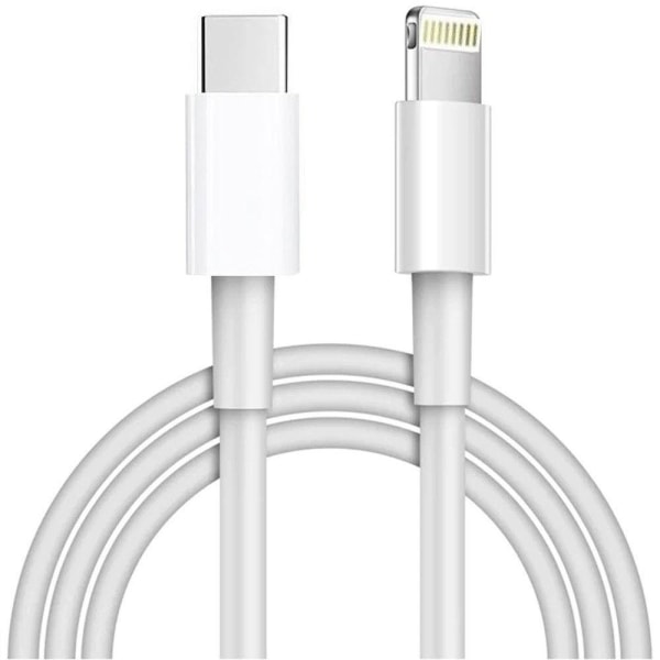 Oplader til iPhone USB-C Hurtigoplader Kabelledning White 6181 | White |  lightning | Fyndiq
