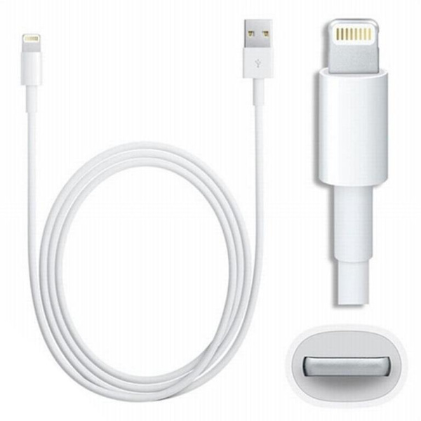 2 Meter hög kvalité Apple Lightning USB-kabel till iPhone & Ipad Vit