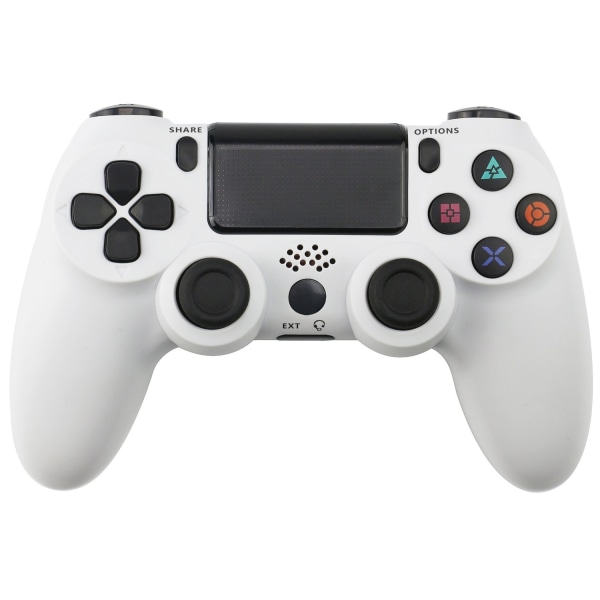 2Pcs PS4 Handkontroll DoubleShock Trådlös för Play-station 4 White 2 Pcs White