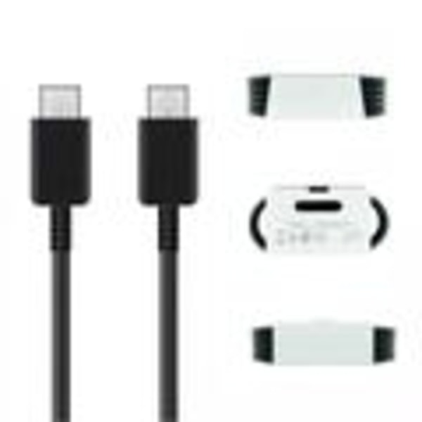 Snabbladdare för iPhone15 / 16 och Samsung med 2 meter kabel USB-C till USB-C White