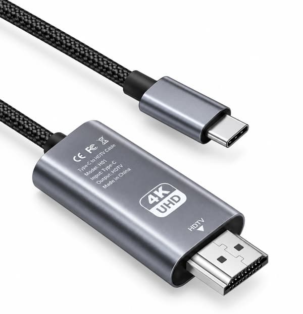 USB-C–HDMI-kaapeli 4K – 2 metriä