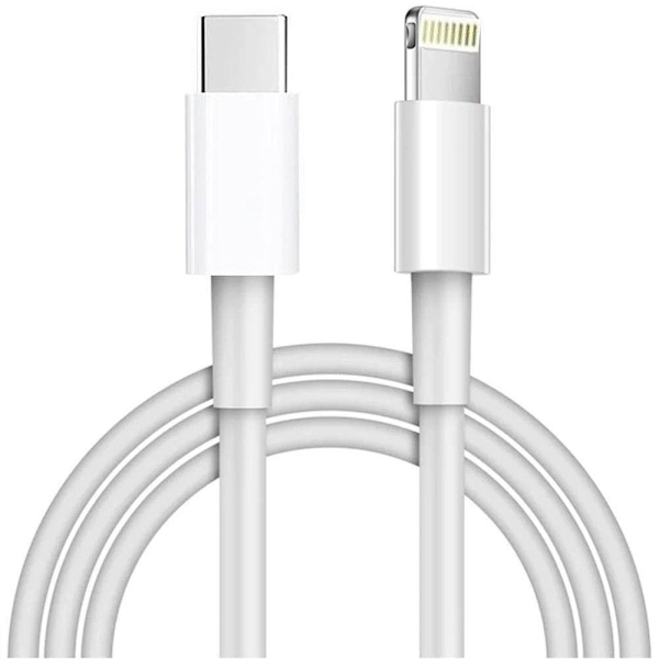 Laddare till iPhone USB-C Snabbladdare Kabel Sladd Vit