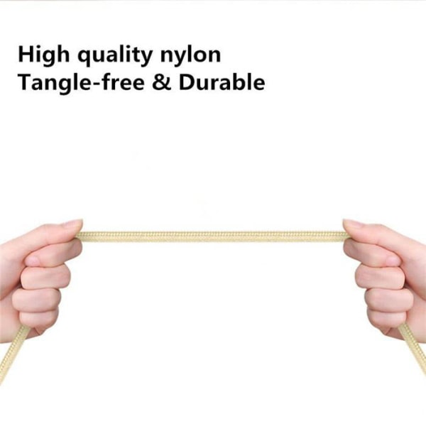 3m Hög kvalitets USB-C SnabbladdningsKabel laddare Type-C Svart