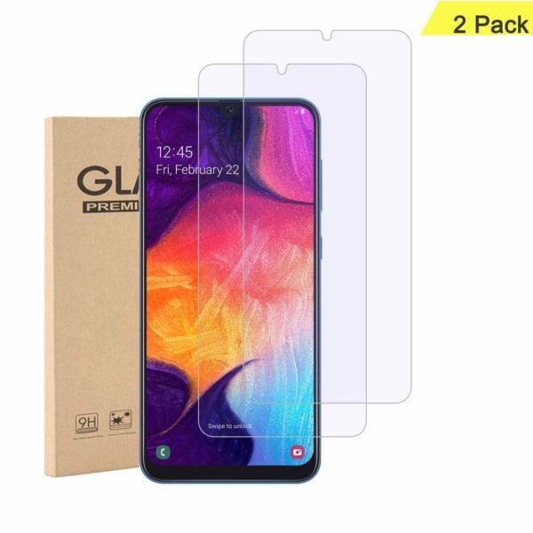 2 Pack Samsung Galaxy A40 Härdat glas Skärmskydd (SM-405FN) Transparent