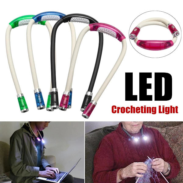 Bokljus Flexibel Handsfree Led Neck Light Läslampa Nattljus Black