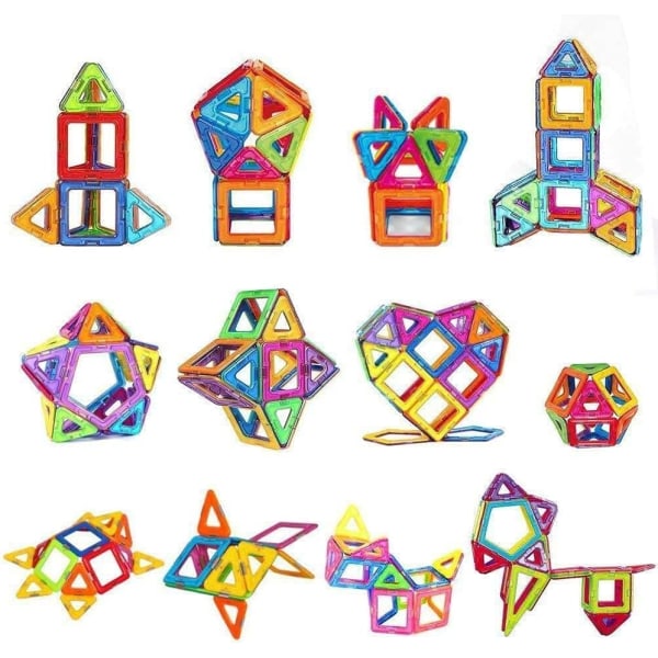 Magnetiska byggstenar, designerkonstruktion, pedagogisk 40 st Multicolor