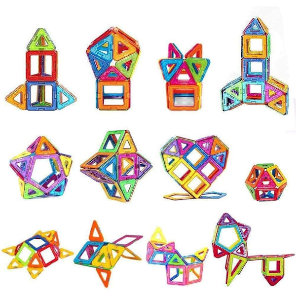 Magnetiska byggstenar, designerkonstruktion, pedagogisk 40 st multifärg