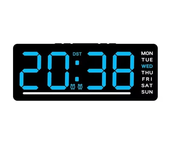 Digital Väckarklocka med Stor Display, Datum och Temperatur