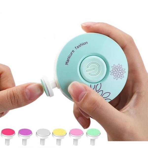 Baby / Vuxen nageltrimmer - nagelfilssats med 6 ersättningsdynor
