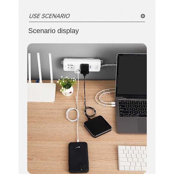 20 justerbare kabelholdere, selvklæbende kabelholdere