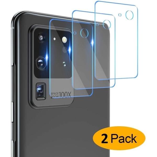2-Pack Samsung Galaxy S20 Ultra Bak kamera Skärmskydd Transparent