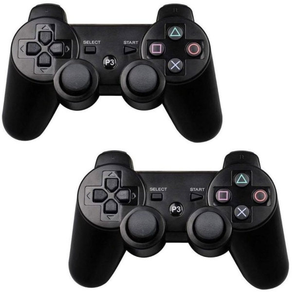 2 stk PS3 trådløs controller Black