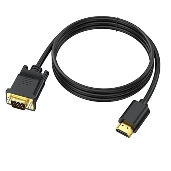 HDMI till VGA Kabeladapter 1,8 m Svart