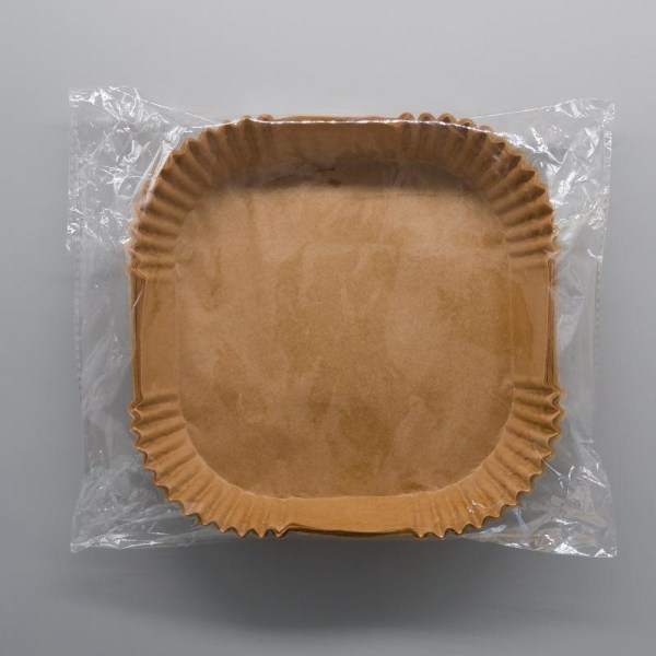 Firkantet 100 Pack Air Fryer Papir til Air Fryer 20 X 20 cm Brown