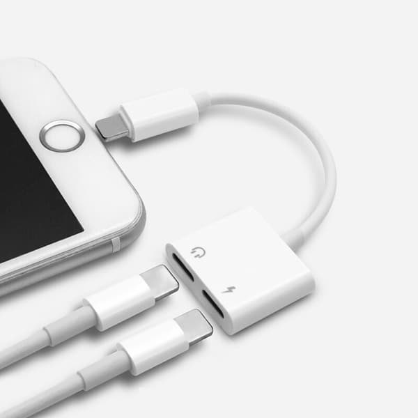 2-Pack Dual Port Lightning Adapter Splitter iPhone 7/8/X/XS/XR Vit