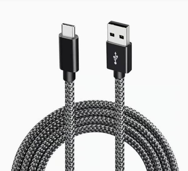 USB 2.0 till USB-C-kabel – 3A snabbladdning – svart – 2 m