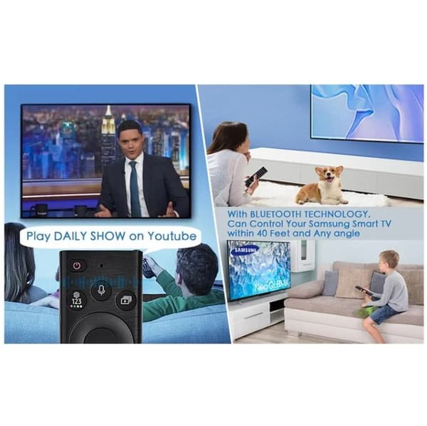 Fjärrkontroll för Samsung-TV – motsvarar BN59-01385A (ingen mikrofon)