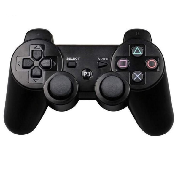 2Pcs PS3 trådlös handkontroll Svart