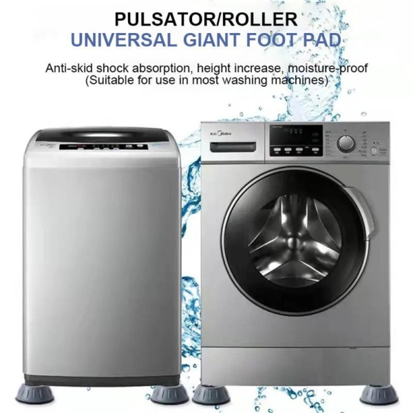 Vibrationsdämpare för tvättmaskin och torktumlare grå