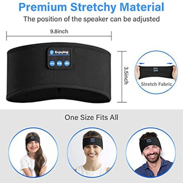 Sovhörlurar – Pannband & Ögonmask med Bluetooth