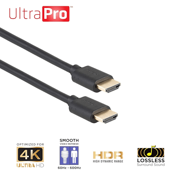 HDMI-kabel 4K 60Hz, HDMI 2.0, svart, 1 m