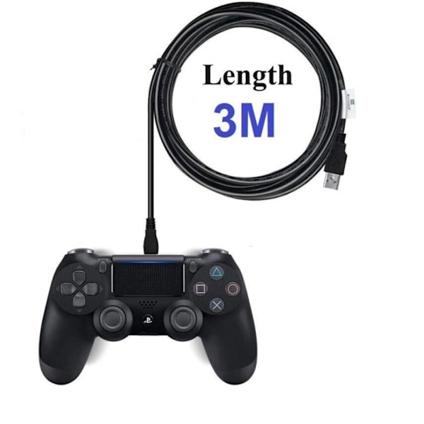 3M PS4 / Playstation 4  Laddkabel För handkontroll Svart