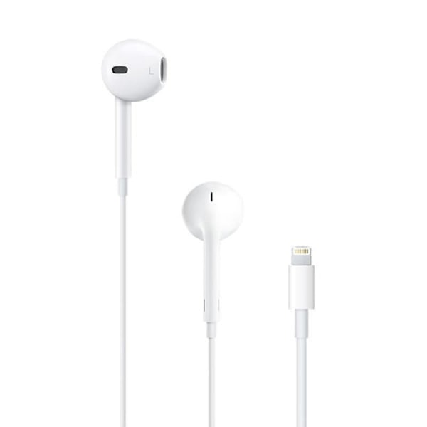 Lightning-kompatibla hörlurar för iPhone med volymkontroller och mikrofon Vit