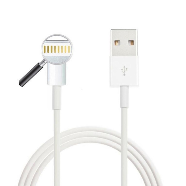 2 Meter hög kvalité Apple Lightning USB-kabel till iPhone & Ipad Vit