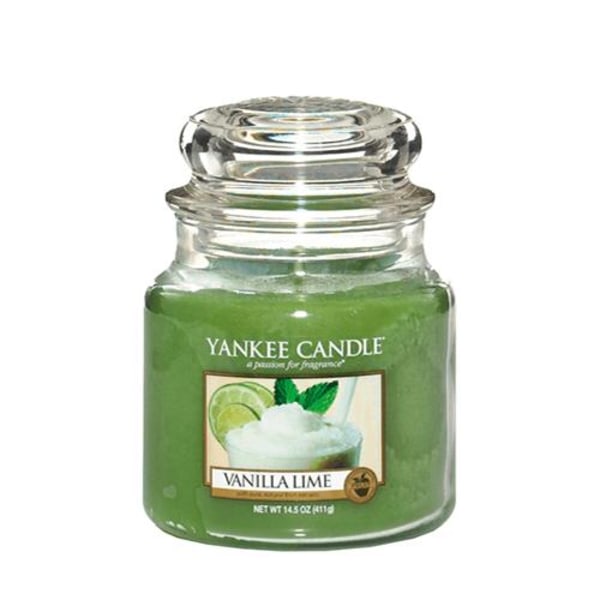 Yankee Candle Vanilla Lime Medium Jar Grön
