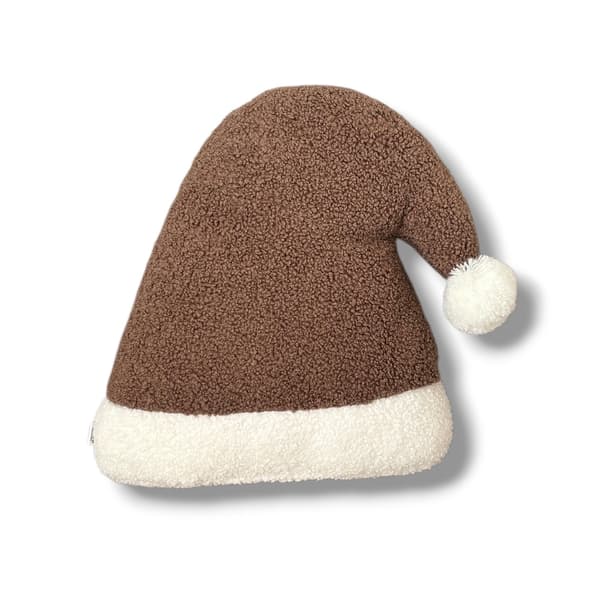 Kudde i form av jultomtenmössa, brun