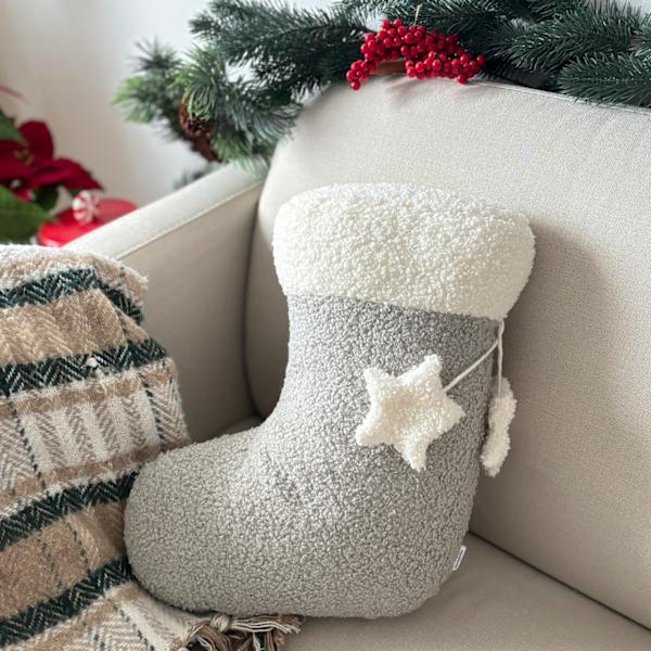Julkudde Strumpan ljusgrå