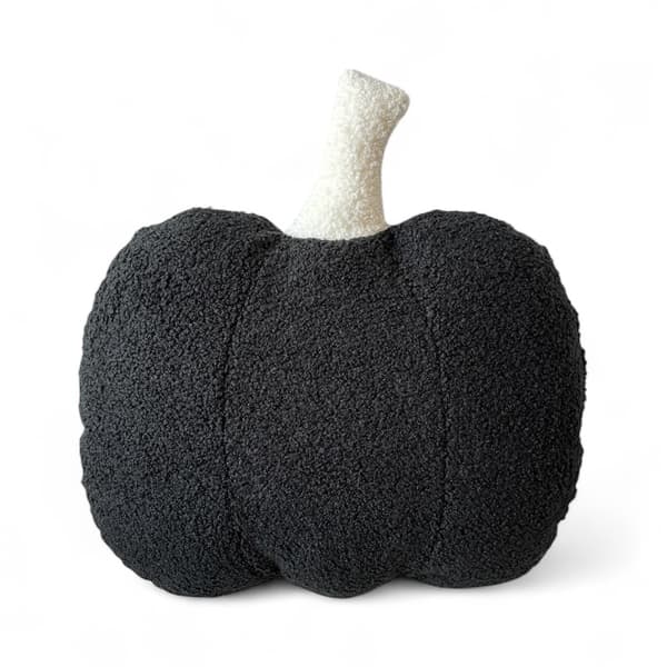Höstkudde Grå bouclé-pumpa