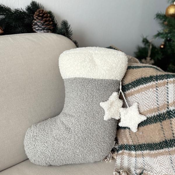 Julkudde Strumpan ljusgrå