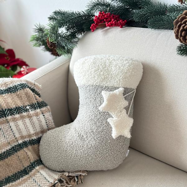 Julkudde Strumpan ljusgrå