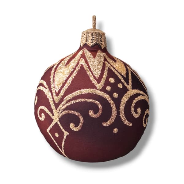 Dekorativ kudde, brun, liten julgranskula